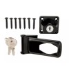 Everbilt 3-1/2 in. Black Key Locking Hasp Doors Cabinets And