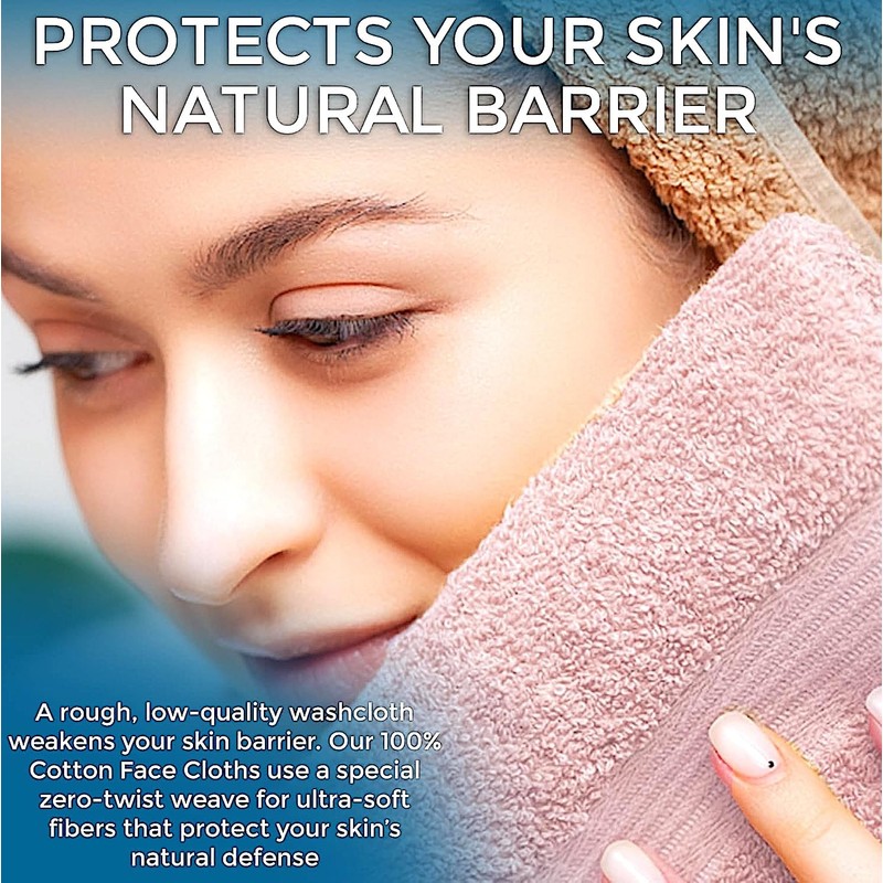 Towelogy® Luxury Flannel Face Cloth | Ultra Soft 100% Cotton