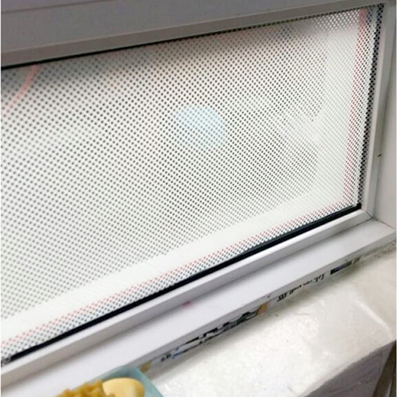 Moyishi One-Way Perforated Black Vinyl Privacy Window Film Electrostatic Adhesive