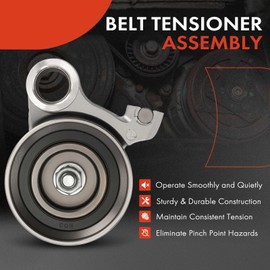 A-Premium Belt Tensioner Assembly with Pulley Compatible with Toyota Tacoma 1995-2004, Tundra 2000-2004, 4Runner 1996-2002, T100 1995-1998, 3.4L