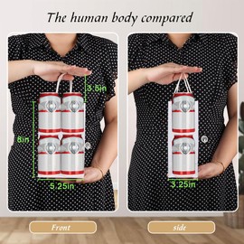 bagmad 100 Pack Sturdy Small White Kraft Paper Bags with Handles Bulk, Gift Bags 5.25x3.25x8 Inch, Craft Grocery Shopping Retail Party Favors Wedding Business Sacks (White, 100pcs)