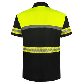 SMASYS High Reflective Men Polo Shirts with Pocket, Hi-Vis Safety Shirts for Men Short Sleeve Workwear Yellow