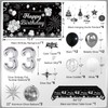 Miidenks 33rd Birthday Decorations Set for Man Women,Black Silver Happy