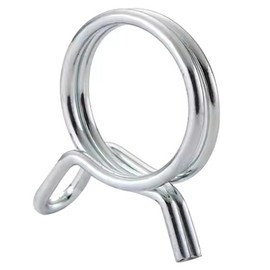 100Pcs 1/4" Irrigation Hose Clamps, Stainless Steel Double Line Hose Tube Spring Clips, Drip Irrigation Kit Connector Leak Clamp