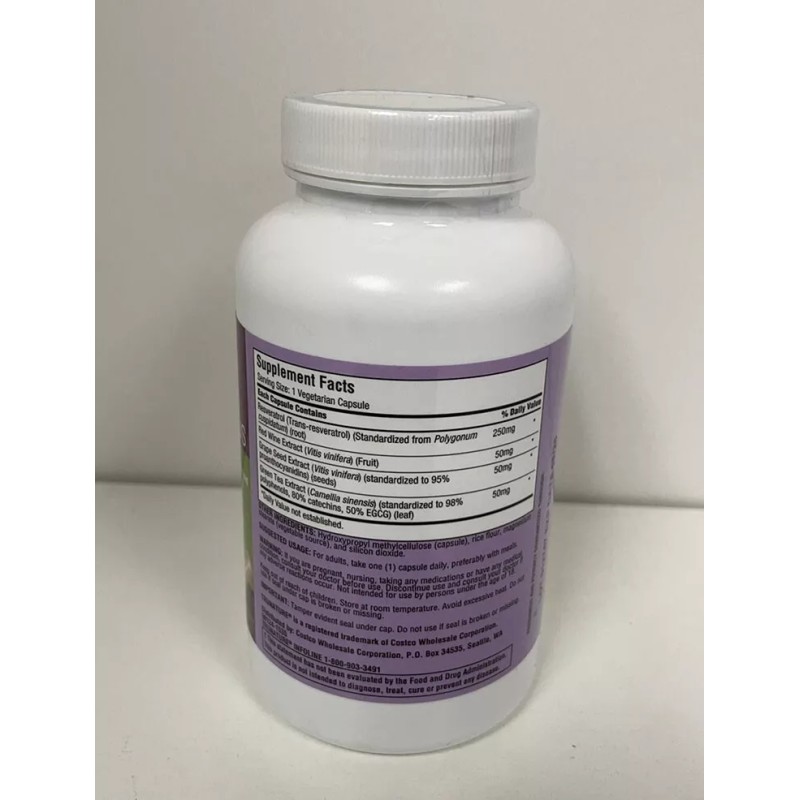 Trunature Resveratrol Plus, 140 Vegetarian Capsules Antioxidant Health Support