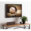 DesignOvation Sylvie Baseball Glove at Home Plate Framed Canvas By