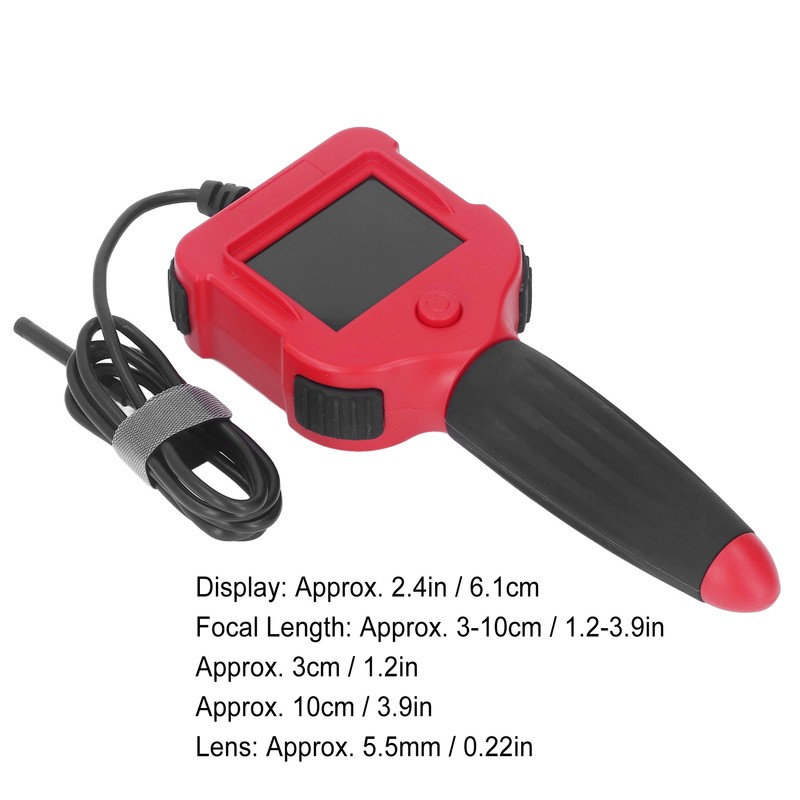 Endoscope ABS Handheld 2.4in HD Resolution Screen 0.22in Lens Inspection