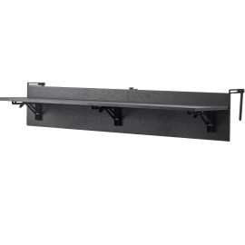 12 X 48 Inch Outdoor Patio Balcony Hanging Table Foldable Bar Table for Railing Durable and PortableMaterial: Plastic Wood, Size: Size 12x48 inch