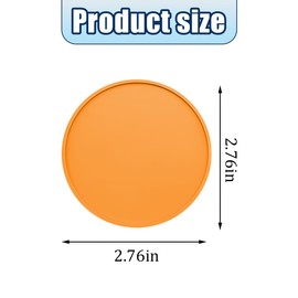 HZEL Car Coasters, Silicone Anti Slip Vehicle Cup Holder Insert Protection Mat, 2.75In Automotive Interior Embedded in Ornament Pad Accessories, Universal for SUV, Sedan, Truck (Orange)