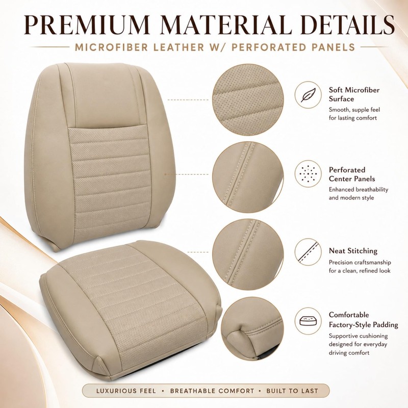 NLQR Tan Driver & Passenger Side Bottom & Top Lean