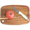 Acacia Wood Cutting Board, Reversible Small Cutting Board with Juice