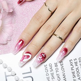 JODSONE Press on Nails 2025 Year of The Snake Collection Square Handmade 3D Fake Nail Tips Reuseable Fashionable Design Long Lasting Fit Easy to Create Exquisite Fingertips- Small