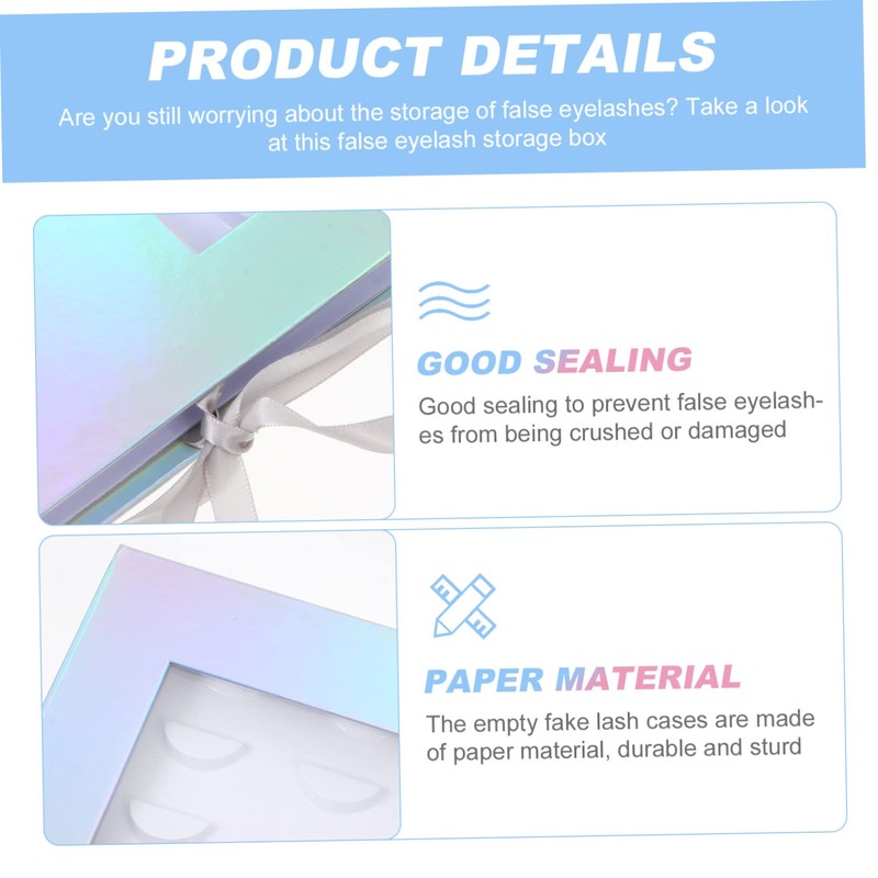 Gogogmee False Eyelash Box with Window View 16 Pairs Lash