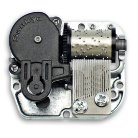 BinkeGG Music Box Spare Part Grey Wind Up Sankyo Musical Movement for DIY Music Boxes (60 Tunes Option) (O Holy Night (Cantique de Noël))