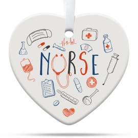Thank You Gifts for Nurse, Nurse Gifts for Women, Gifts for Nurses, Nurse Gifts, Nurse Christmas Ornament Ceramic
