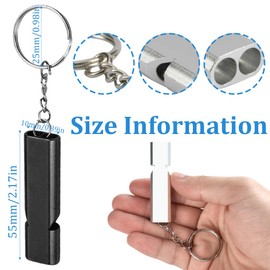 Pack of 3 Whistle, Whistle, Signal Whistle, Loud Emergency, Metal Emergency Whistle with Key Ring, Referee, Outdoor Emergency Survival Whistle