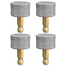 HOUSEEN Dog Nail Grinder Replacement Head, 4 Pack Pet Nail Grinder Diamond Tip Replacement Professional Dog Claw Smoothing Grinder Bits, Safe and Painless Replaceable Diamond Nail Grinder Tips