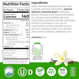 Proteína de suero en polvo Orgain, 2 sabores, 11 onzas, 12 unidades