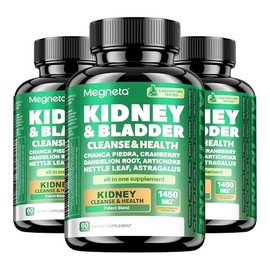 MEGNETA Kidney and Bladder Support Supplement with Cranberry, Astragalus, Nettle Leaf, Artichoke(180 Capsules)