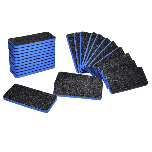 New AMT 25 PCS Pedicure Foot File Grit 60/60, Black Callus Remover File, Nail Files for Pets, Emery Boards for Pet Grooming, 60 Grit Foot File (25 PCS -Blue Center)