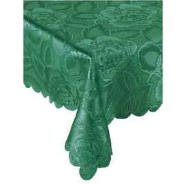 Emma Barclay Damask Rose - Jacquard Table Cloth in Forest Green - 60x84 (152x213cm)