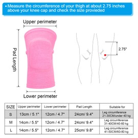 PATIKIL Small Protective Knee Pads, 2 Pcs Anti-Slip Padded Sponge Knee Brace Support Breathable Knee Sleeve for Dance Skating Football Basketball Volleyball Protector, Pink