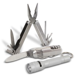 MIKEL´S Multiherramientas Kit Multiusos Navaja con lámpara 3 en 1