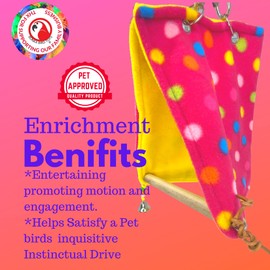 Bonka Bird Toys 2241 Small Hideout Swing Perch Hut Nest Cockatiel Parakeet