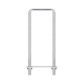 sourcing map Square U-Bolts, 3 Sets 62mm(2.44") Inner Width 200mm Length M8 304 Stainless Steel U Clamp Bolt with Nuts and Plates, for Boat Trailer