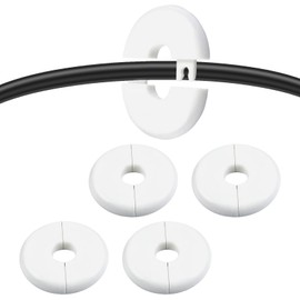 4 Pezzi Passacavo da Parete per Foro, Copriforo Murali Bianchi Plastica, 4cm, per Nascondere Buchi, Coprire Tubi, Riparare Muri, Decorazione