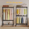 Higeego Rolling Clothing Rack for Hanging Clothes Heavy Duty Garment