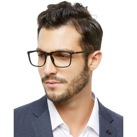 MARE AZZURO Lightweight Reading Glasses 5.0+ Men Designer Readers 1.00 1.25 1.50 1.75 2.00 2.25 2.50 2.75 3.00 3.50 4.00 5.00 6.00 (Black, 5.0)