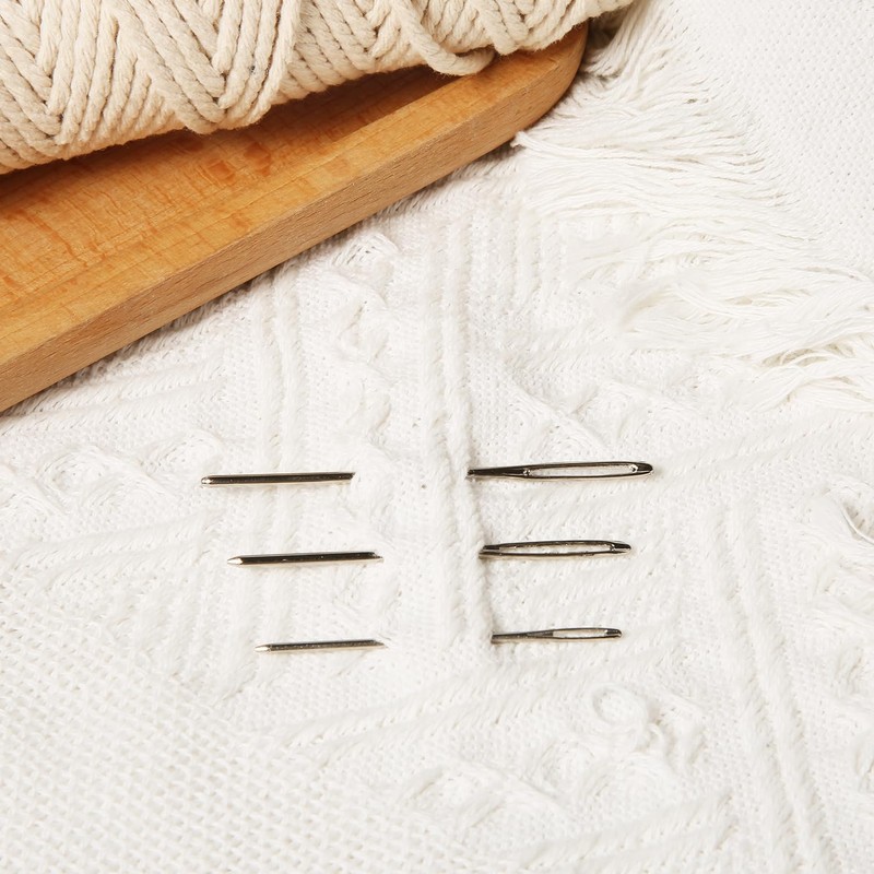 18pcs Large Eye Sewing Needles, Stainless Steel Sharp Tapestry Needles Hand