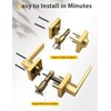 Tinewa Brushed Gold Keyed Alike Front/Exterior Door Lever with Single