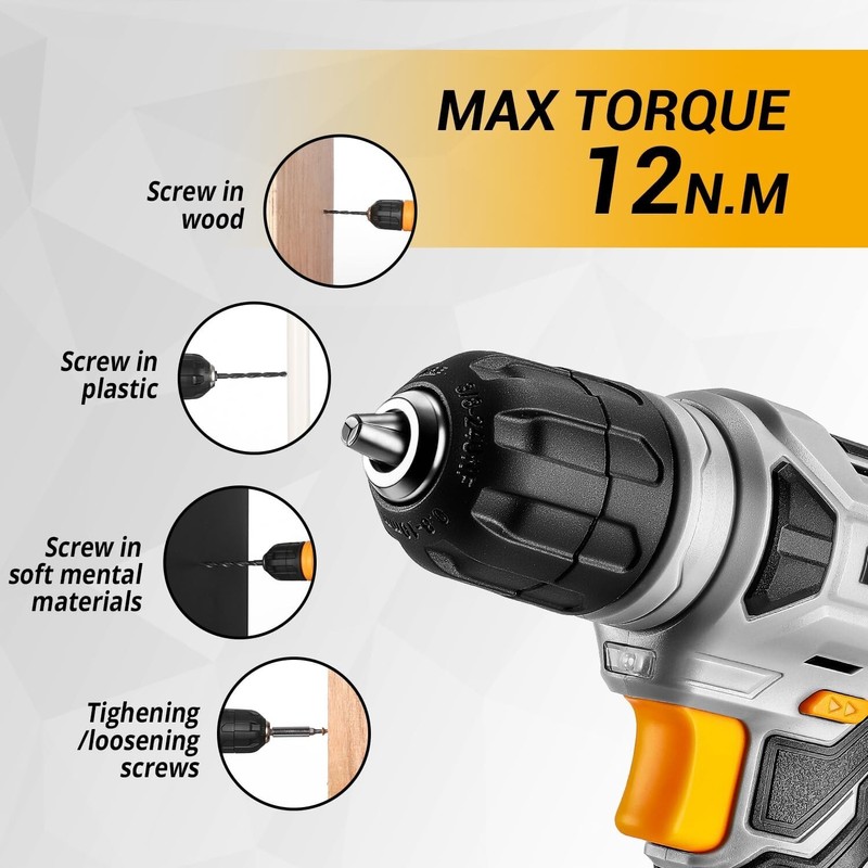 DEKO 126 Pcs Power Tool Combo Kits with 8V Cordless