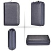 Easyoulife Genuine Leather Credit Card Holder Zipper Wallet With 26