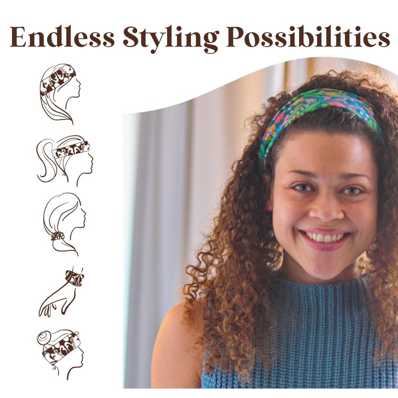 Karma Bows Headband for Women - Thin - Fabric Headband