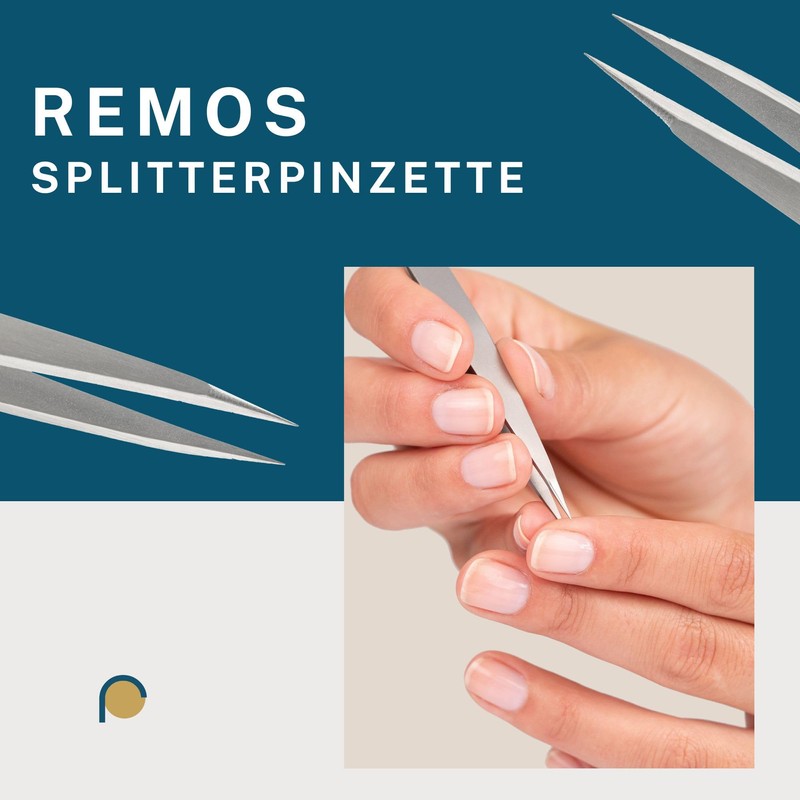 Remos Tweezers Set of 2 with Eyebrow and Splitter Tweezers