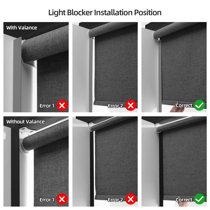 ZSTARR PVC Light Blockers Blackout Light Blocking Strips for Shades
