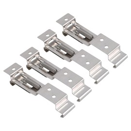 4 Pcs Trailer Number Plate Holder, License Plate Bracket, Stainless Steel Number Plate Clips, Frame Number Plate Holders Stainless Spring Loaded Steel for Trailers Caravans