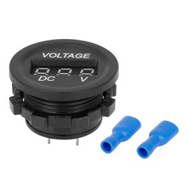 F FIERCE CYCLE Motorbike DC 12V 24V Voltmeter Green LED Light Digital Panel