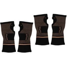 KOMBIUDA 2pairs Elastic Wrist Brace for Sports Comfortable Compression Support for Men Women Black