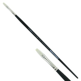 KUM 5121811 - Acrylic and Oil Brush Black Line, Flat, Size 6, for Artists, Artist Brushes, Art Supplies
