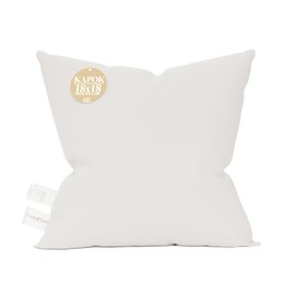 Looms & Linens Kapok Pillow Stuffing 18 x 18 inch Euro Sham Inserts with Twill Cotton Shell - Pack of 1 Throw Pillow Insert Made in USA