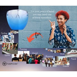 TradeProvider® Face Shield Goggles, Anti-Fog face shield, Reusable Splash Resistant Face Visor (Gradient Blue)