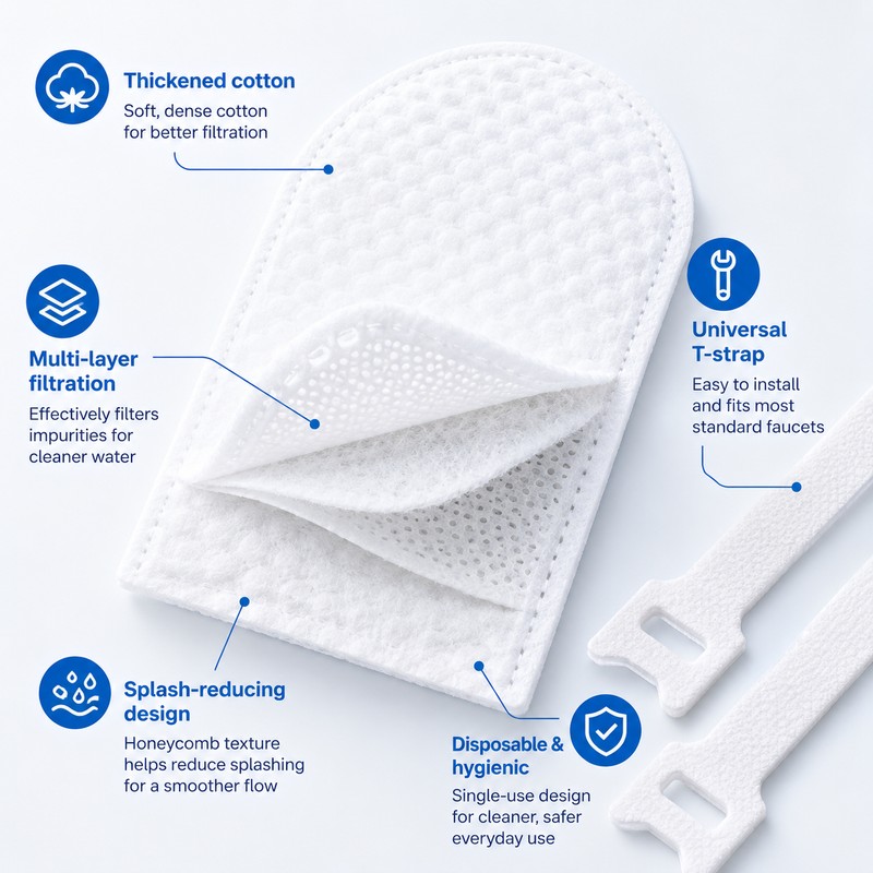 10-Piece Faucet Filter Bags for Kitchen & Bathroom – Thick
