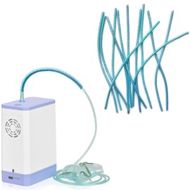 BuyUp 12 Pack Oxygen Tubing Support Crimp Straightener for Portable Oxygen Concentrator Oxygen Hose Nasal Cannula Oxygen Tubing Accessories (Blue)