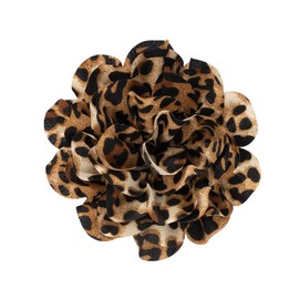 HUANGANG Leopard Print Flower Duckbill Clip Brooch Exaggerated Floral Shaped Corsage Versatile Fashion Accessory for Women