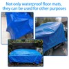 Hlimior 11.2x8.2Ft Rectangular Frame Pool Ground Cloths,Swimming Pool Waterproof PE