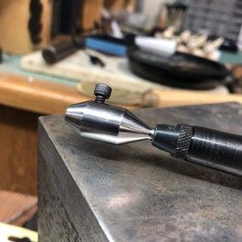 PepeTools Lion Punch Forge Engraving Adapter (LPF) - Silver Metal Handle - Electric Operation - 1/8" Round Shank Gravers - Foredom H.15 Compatible